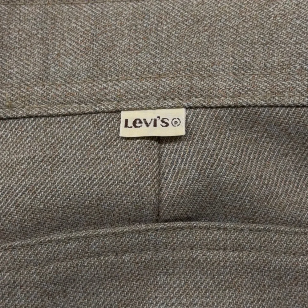 Vintage Levis Sportswear Classics Mens Tan Wool‎ Blend Trousers Made in UK 38x34